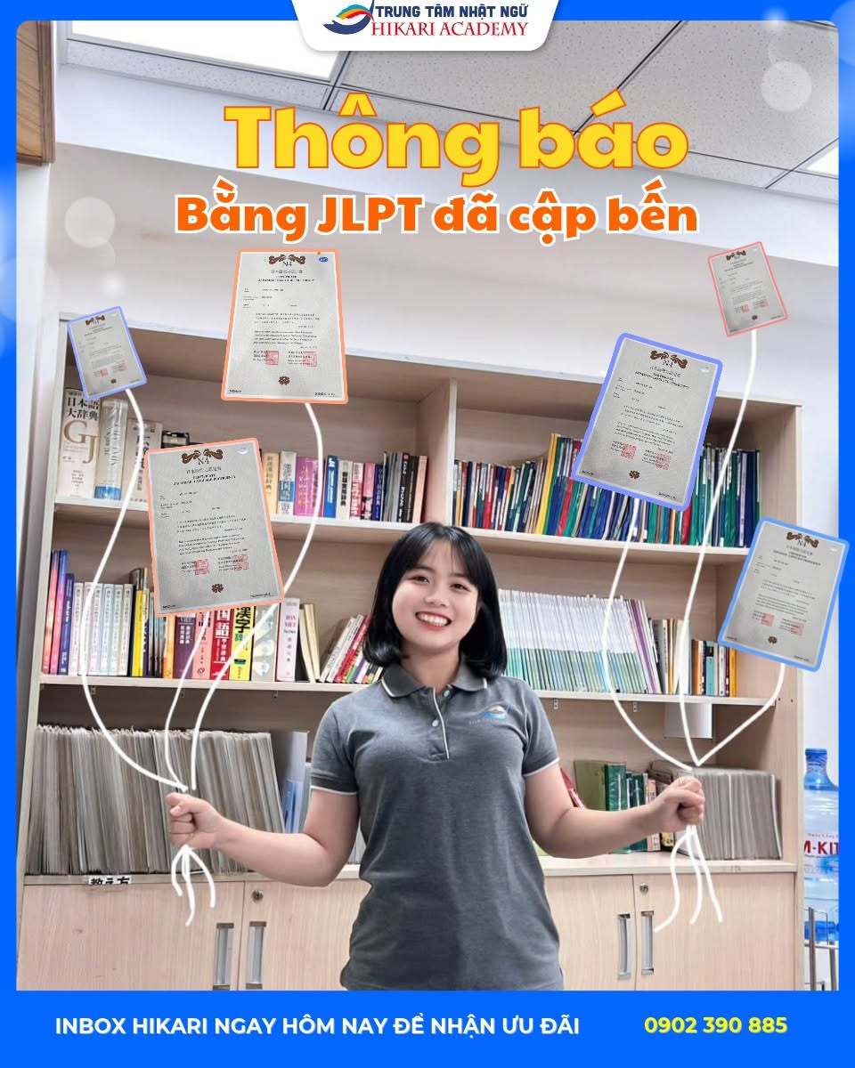 Thông báo nhận bằng JLPT